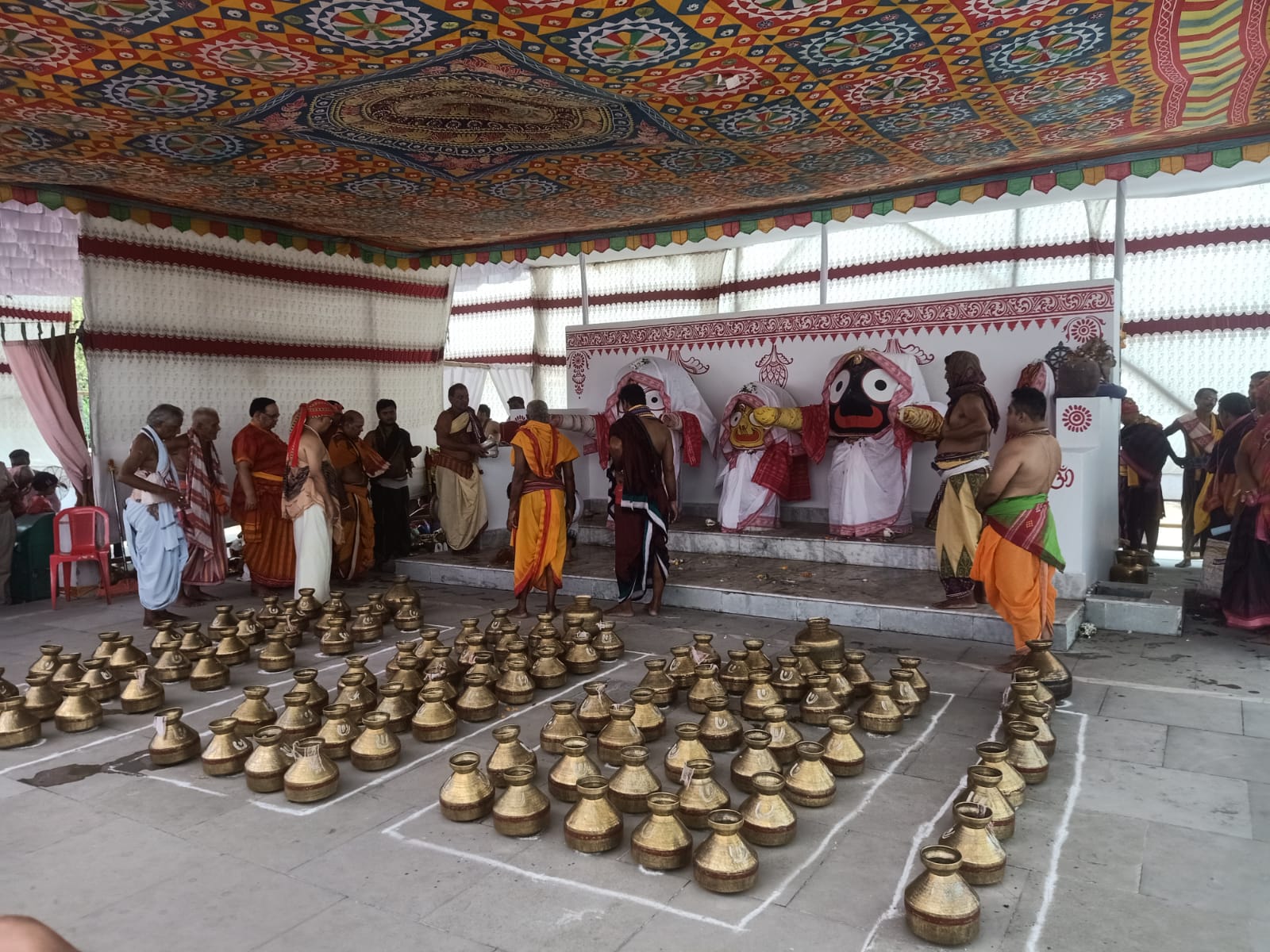 ଶୈଳ ଶ୍ରୀକ୍ଷେତ୍ରରେ ସମ୍ପନ୍ନ ହେଲା ଶ୍ରୀଜୀଉଙ୍କ ସ୍ନାନନୀତି